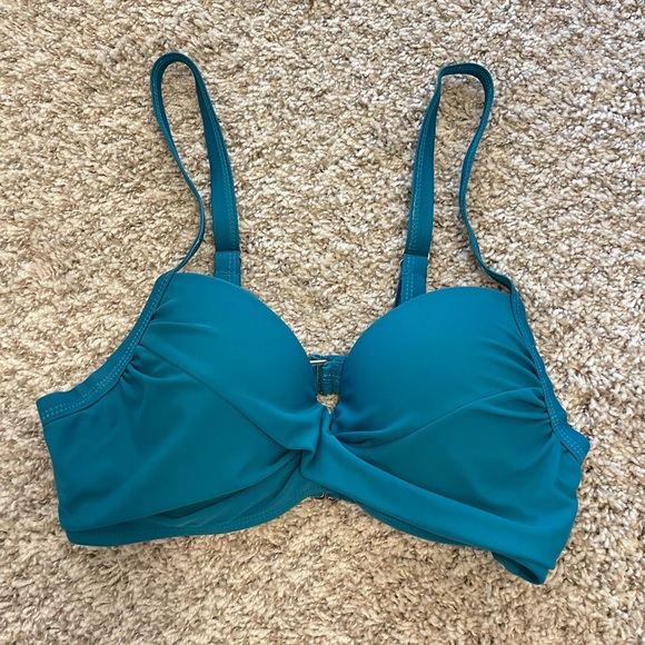 Women’s Bathing Suit top, push up; Blue 34 C - Picture 1 of 2